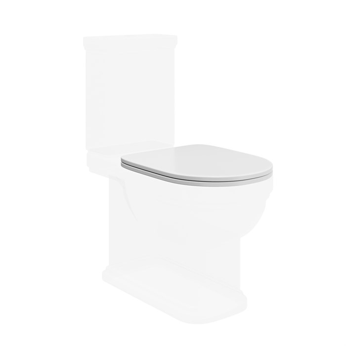 PO.seat.01\WHT Сиденье POMPEI Soft close + Clip up белый - фото 111983