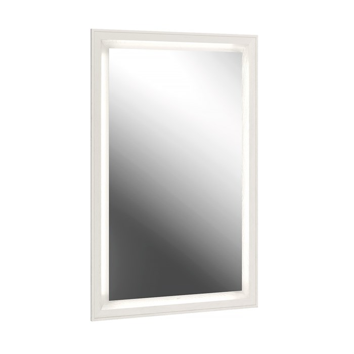 PL.C.mi.65\WHT Панель с зеркалом PLAZA Classic 65x100см, цвет белый - фото 116585