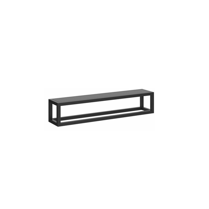 PL.N.sh.55\BLK Полка PLAZA Next металлическая с крышкой 55см, цвет черный матовый - фото 116621