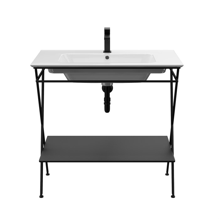PIA.N.85\BLK Металлическая структура PIANO Next напольная 85, черная матовая - фото 116843