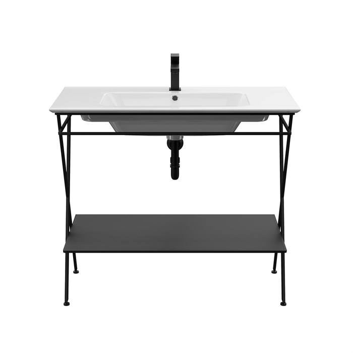 PIA.N.95\BLK Металлическая структура PIANO Next напольная 95, черная матовая - фото 116851