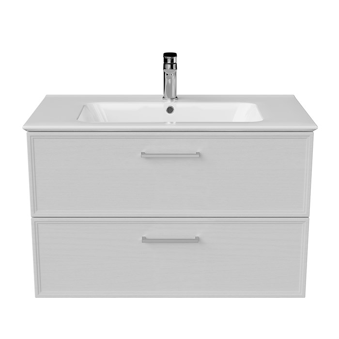 PIA.CL.85\WHT.M Тумба PIANO Classic подвесная 85 см, 2 ящика, ясень белый матовый - фото 116874