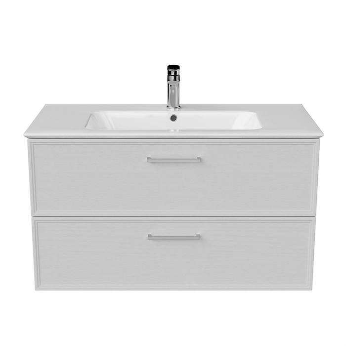 PIA.CL.95\WHT.M Тумба PIANO Classic подвесная 95 см, 2 ящика, ясень белый матовый - фото 116885