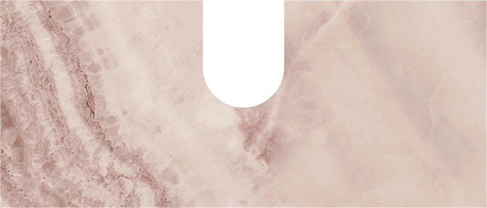 COb.VT278\56 Спец.дек.изделие CONO (задняя стенка) из Onice розовый 55, с вырезом под сифон - фото 117490