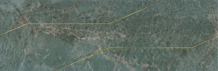 OS/C214/13116TR Декор Эвора зеленый глянцевый обрезной 30x89,5x0,9 - фото 122715