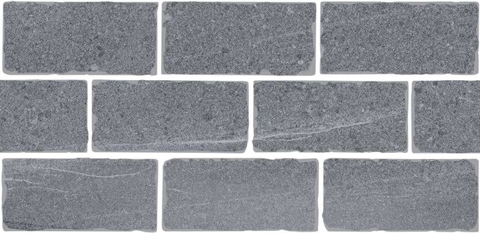 BR023T Бордюр Роверелла серый мозаичный 34,5x14,7x0,9 - фото 122790