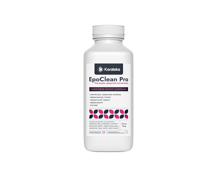 Очиститель остатков от эпоксидной затирки KERATEKS EpoClean PRO, 1л - фото 123512