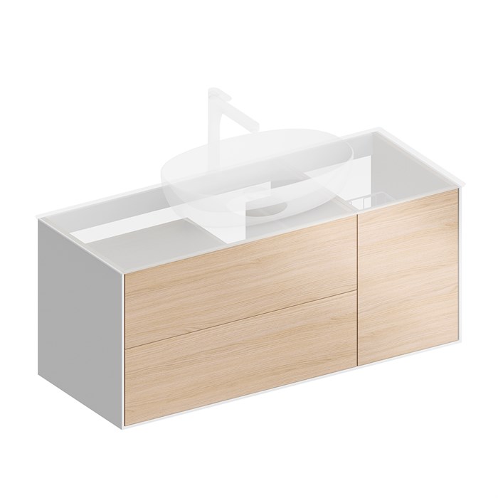 PLB.M.120.3/OAK.V Тумба PLAZA Modern подвесная 120 дуб виченца 3 ящика - фото 124049