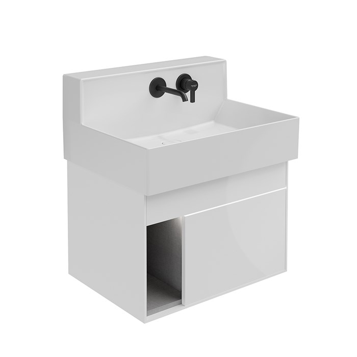 LOG.M.65/WHT Тумба LOGICA M подвесная 2 выдвижных ящика 65, белоснежный - фото 124379