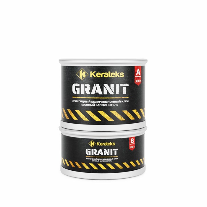 Клей эпоксидный безфракционный Kerateks GRANIT (А+В), 0,45кг - фото 130123