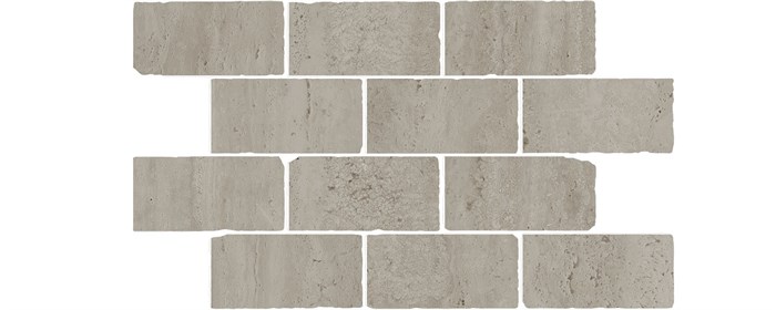 BR033 Бордюр Сан-Марко мозаичный серый матовый обрезной 46,5x26,5x0,9 - фото 95857