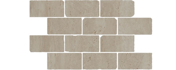 BR034 Бордюр Сан-Марко мозаичный бежевый матовый обрезной 46,5x26,5x0,9 - фото 95858