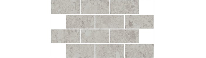 DD605820/MM Декор Чеппо ди Гре мозаичный серый светлый матовый обрезной 34,6x20x0,9 - фото 95949