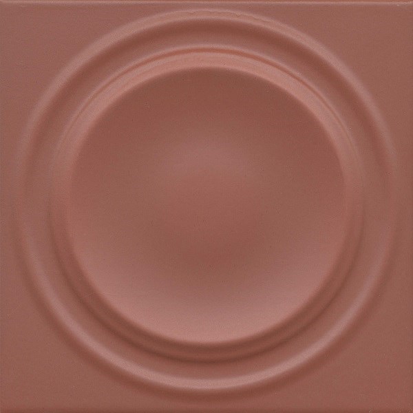 OBE003 Декор Аква Альта 2 красный матовый структура 20x20x0,95 - фото 96001
