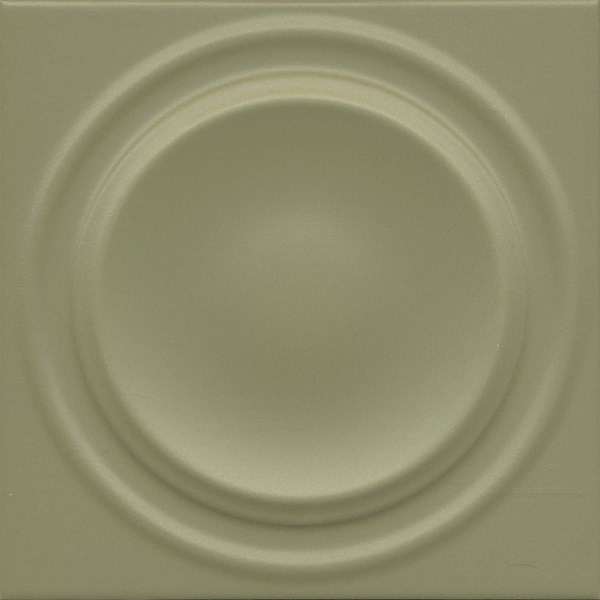 OBE005 Декор Аква Альта 2 зелёный матовый структура 20x20x0,95 - фото 96003