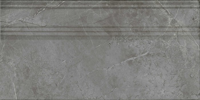 FME031R Плинтус Риальто серый тёмный глянцевый обрезной 20x40x1,6 - фото 96118
