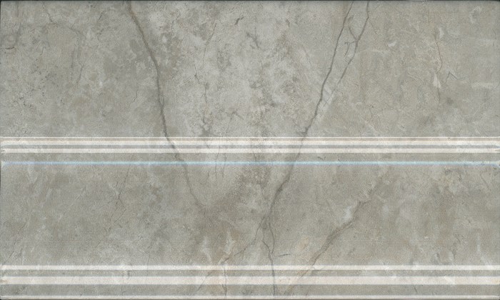 FMB033 Плинтус Кантата серый светлый глянцевый 25x15x1,5 - фото 96245