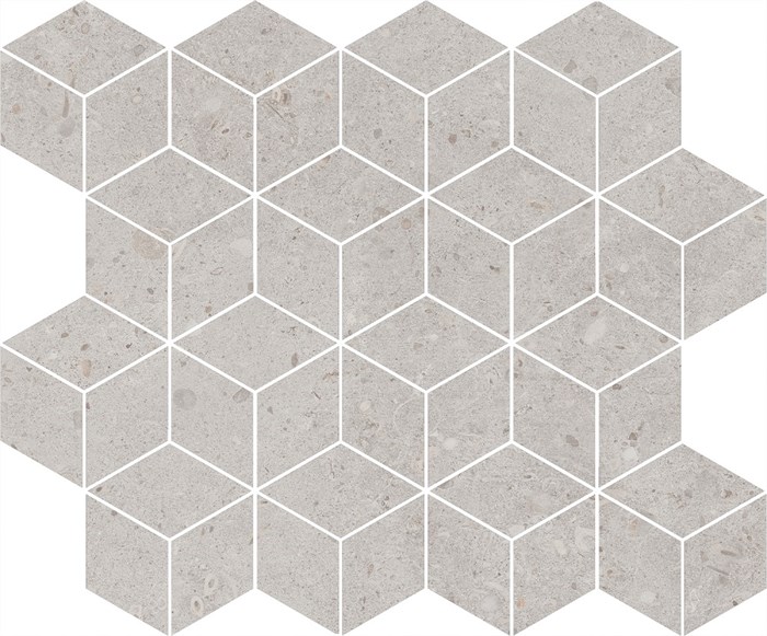 T017/14053 Декор Риккарди мозаичный серый светлый матовый 45x37,5x1 - фото 96354