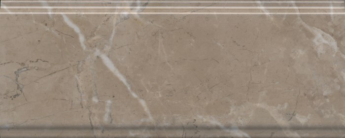 BDA027R Бордюр Серенада бежевый тёмный глянцевый обрезной 30x12x1,3 - фото 96362