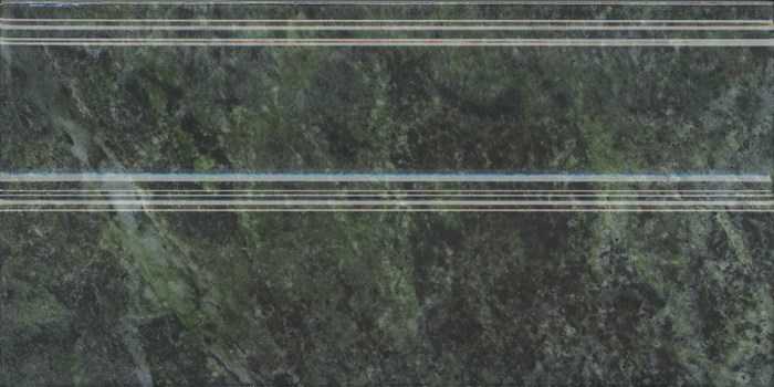 FMA031R Плинтус Серенада зелёный глянцевый обрезной 30x15x1,7 - фото 96367