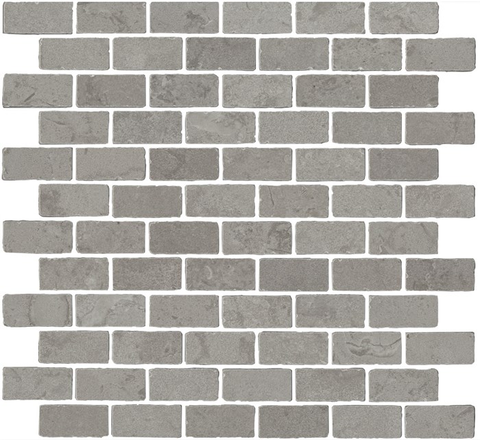 MBD009 Декор Про Лаймстоун Антика 1 мозаичный серый матовый 32х30х0,9 - фото 96595