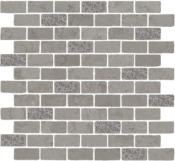 MBD010 Декор Про Лаймстоун Антика 2 мозаичный серый матовый 32х30х0,9 - фото 96596