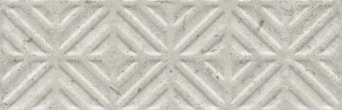 11209R/4 Бордюр Карму серый светлый матовый обрезной 30х9,6 30x9,6x10 - фото 97027