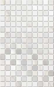 MM6359 Декор Гран Пале белый мозаичный 25х40х8