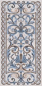 SG590902R Мозаика синий декорированный лаппатированный Ковер