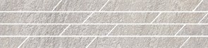 SG144/004T Бордюр Гренель серый мозаичный 46,8x9,8x0,9