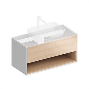 {{photo.Alt || photo.Description || 'PLB.M.100.1/OAK.V Тумба PLAZA Modern подвесная 100 дуб виченца 1 ящик + полка'}}