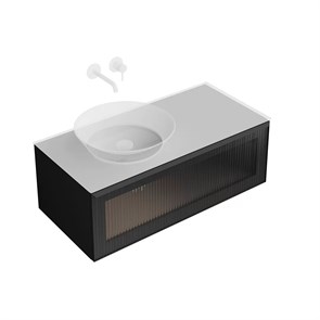 {{photo.Alt || photo.Description || 'IC.100.1/BLK Тумба ICONICO подвесная 100 с рифленым стеклом, 1 ящик, черная'}}