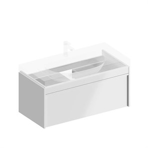 {{photo.Alt || photo.Description || 'MOD.100.1+1/WHT Тумба MODULA подвесная 100 с ящиком 1+1, белая глянцевая'}}