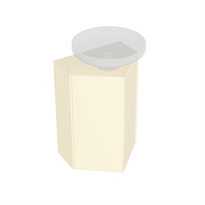 {{photo.Alt || photo.Description || 'KMCACb50MBt0 Тумба-модуль CARAVAN под раковину со столешницей без боковин, подвесная 50, push, сливочная матовая'}}