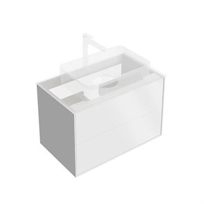 {{photo.Alt || photo.Description || 'KMPMCb80MWh2 Тумба PLAZA Modern подвесная 80, push, 2 ящика, белая матовая'}}