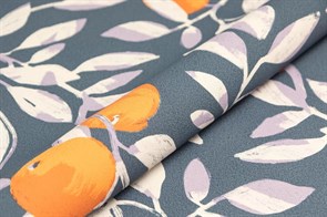 {{photo.Alt || photo.Description || 'KM8503 Обои виниловые Шафран мотив,синий,  апельсины 1,06х10 (1, Т B) прямая стыковка'}}