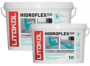 HIDROFLEX Готовый гидроизоляционный состав для внутренних работ зеленый ведро 5 кг