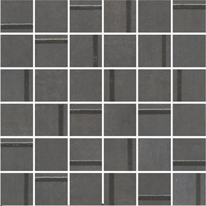 MM13132 Декор Гварди 1 мозаичный антрацит матовый обрезной 30x30x0,9