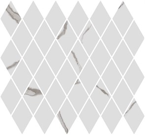 T054/48022 Декор Монте Тиберио мозаичный белый глянцевый 37,5x35x1