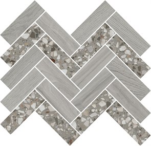 T042/SG5267 Декор Монтиони мозаичный серый 34х35,5x0,9