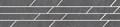 SG144/005T Бордюр Гренель серый темный мозаичный 46,8x9,8x0,9 - фото 110792