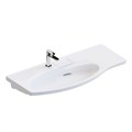 RV.wb.100Lh Раковина RIVA мебельная левая с крепежом 100, белая глянцевая - фото 111609