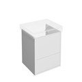 PRO.50.2/WHT Тумба PRO подвесная 2 ящика 50, белая матовая - фото 116446