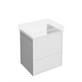 PRO.55.2/WHT.M Тумба PRO подвесная 2 ящика 55, белая матовая - фото 123576