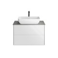 PLB.M.80.2/WHT.V Тумба PLAZA Modern подвесная 80, 2 ящика, белая глянцевая - фото 124008