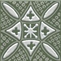 KMD3STA019GN Декор Бахия 2 зелёный глянцевый 9,8x9,8x0,7 - фото 124821