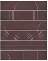 KMP3STA006RN6X Панно Мажорель бордовый глянцевый (из 6 частей 6х28,5) 36x28,5x1 - фото 125213
