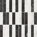 KMD2MSA003BR Декор Тубкаль мозаичный микс чёрный белый глянцевый обрезной 30x30x0,9 - фото 125898