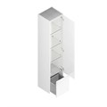 MOD.165/WHT Пенал MODULA подвесной 165 с дверцей и ящиком, белый глянцевый - фото 127786