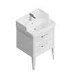 PO.M.60.2/WHT Тумба POMPEI напольная с 2 ящиками 60, белая глянцевая - фото 129348